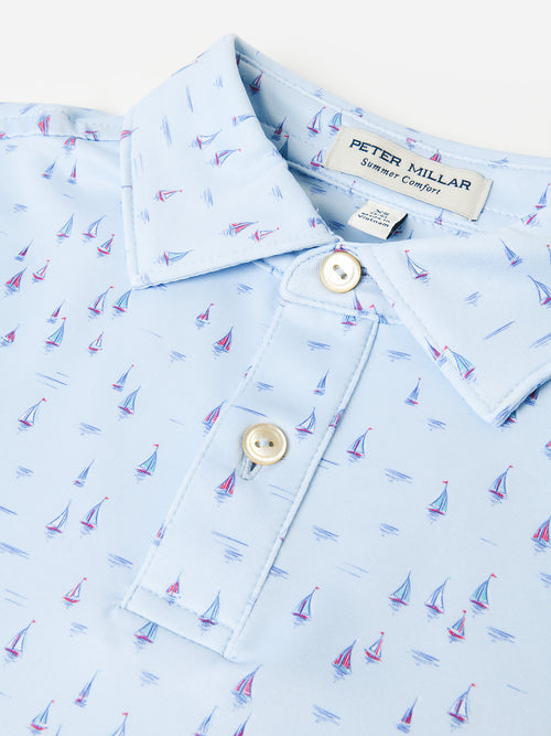 Peter Millar Youth Collection Boys' Sailing Away Performance Jersey Polo