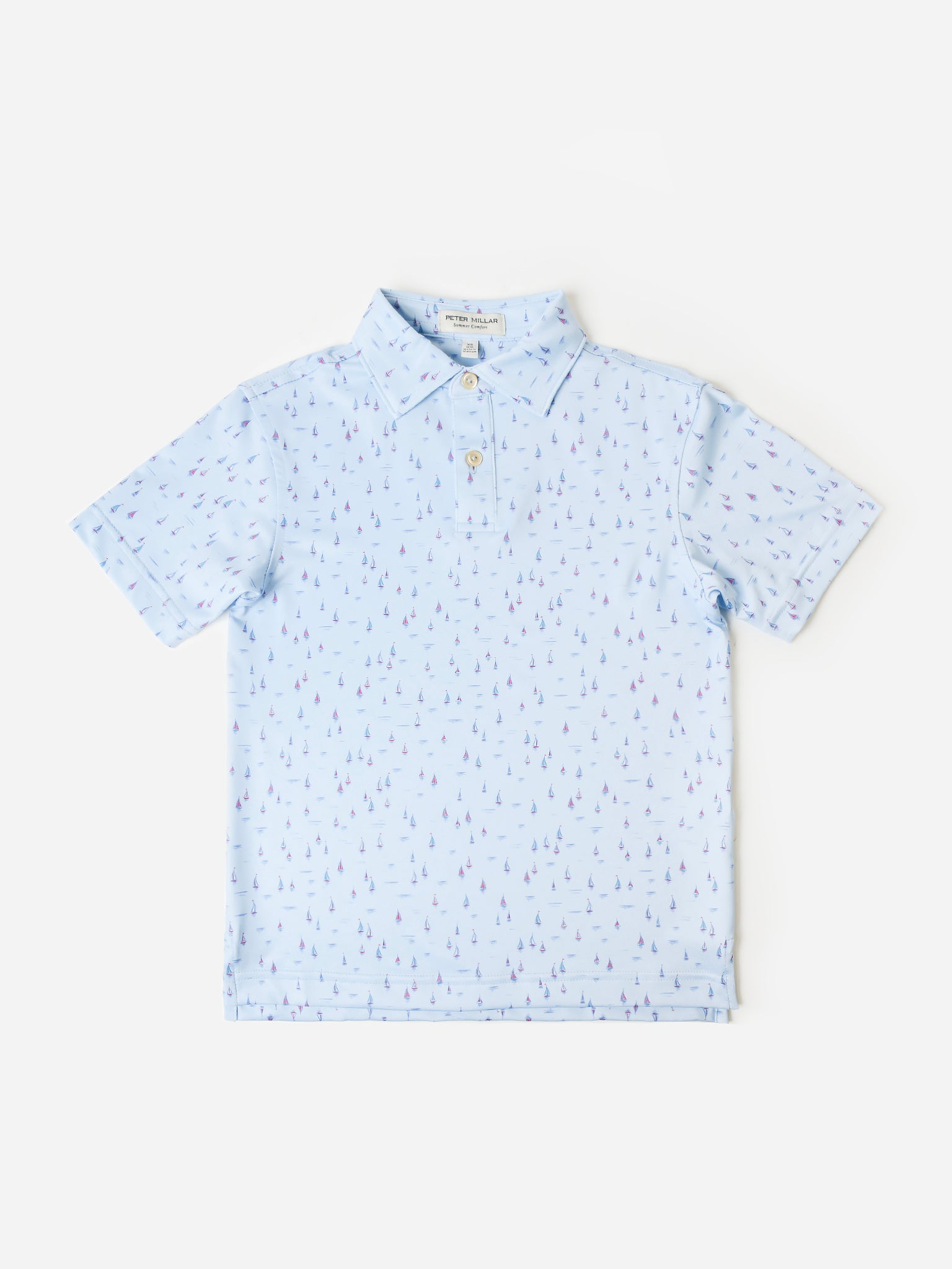 Peter Millar Youth Collection Boys' Sailing Away Performance Jersey Polo - Saint Bernard