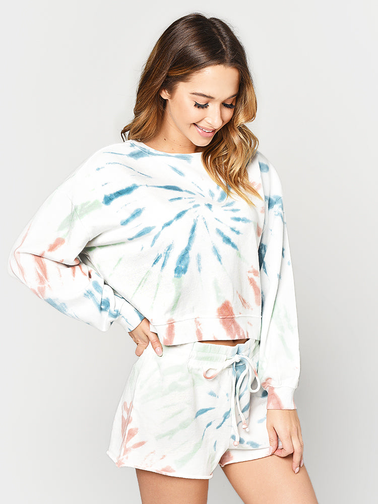 Z Supply Women's The Multi-Color Tie-Dye Pullover - Saint Bernard