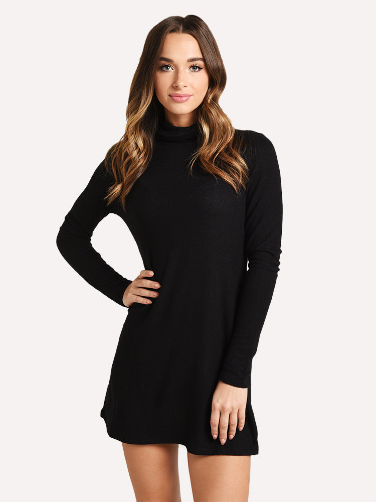 Z Supply The Sweater Knit Turtleneck Dress - Saint Bernard