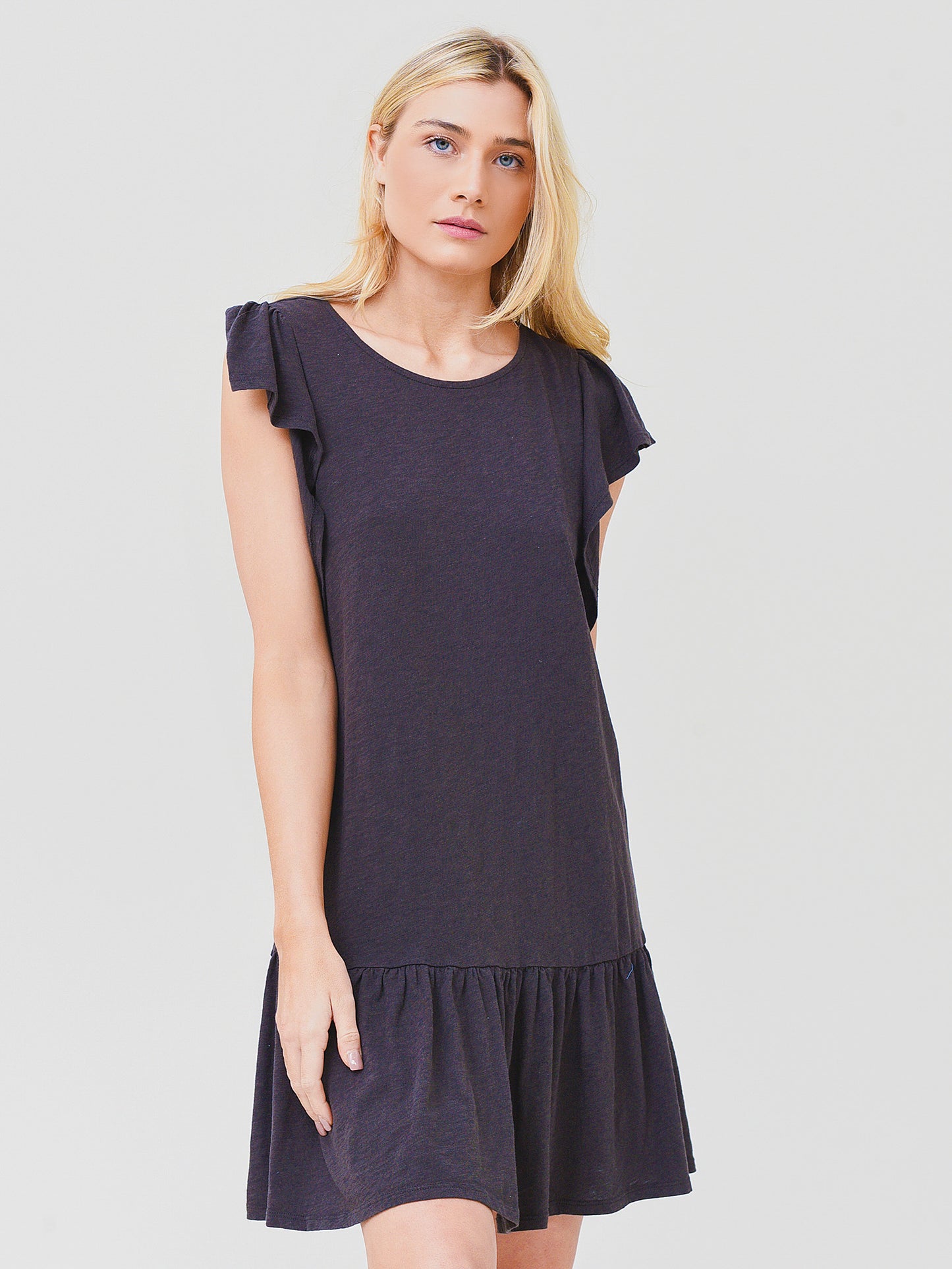 KEEGAN SLUB JERSEY MINI DRESS (ICED COFFEE) - Z SUPPLY