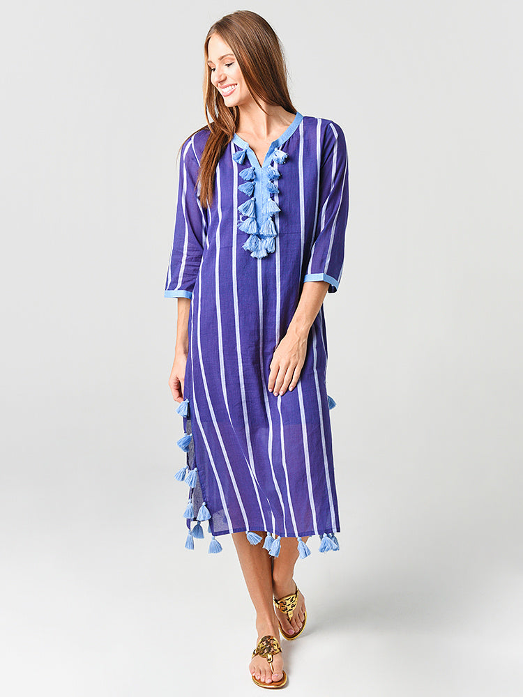 Oliphant Women's Zedi Tassel Kaftan - Saint Bernard