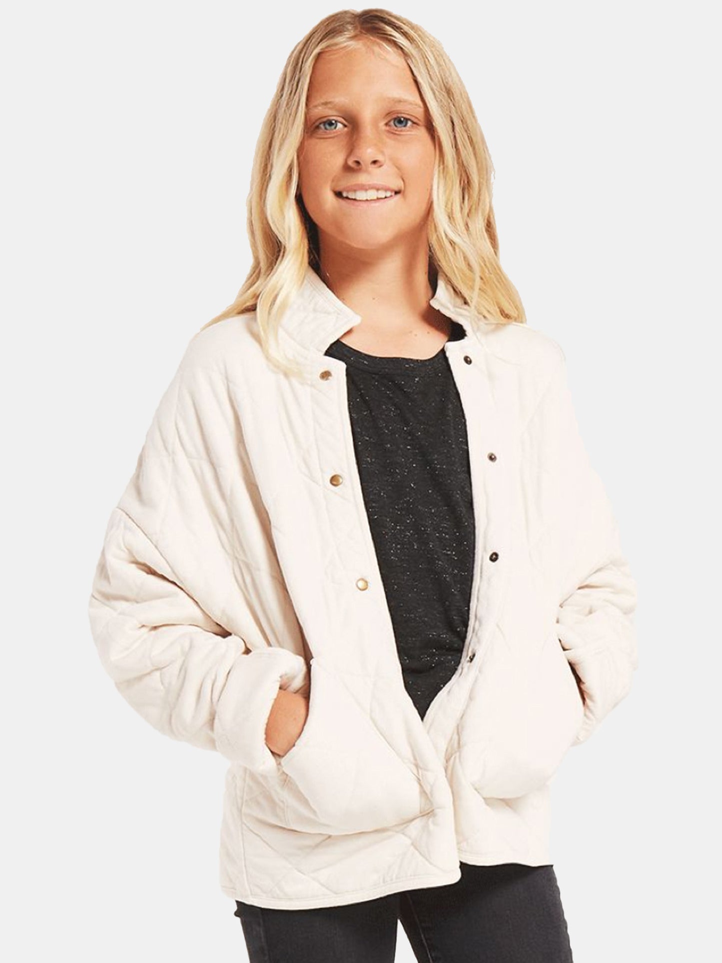 Z Supply Girls' Maya Quilted Jacket - Saint Bernard