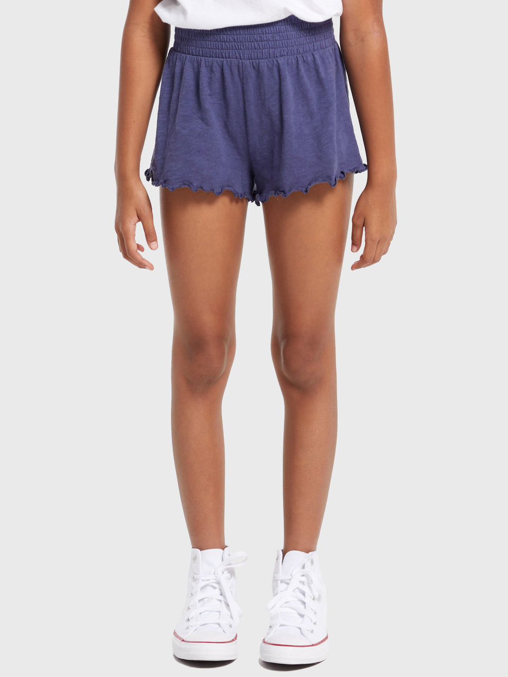 Z Supply Girls’ Emery Smocked Short - Saint Bernard