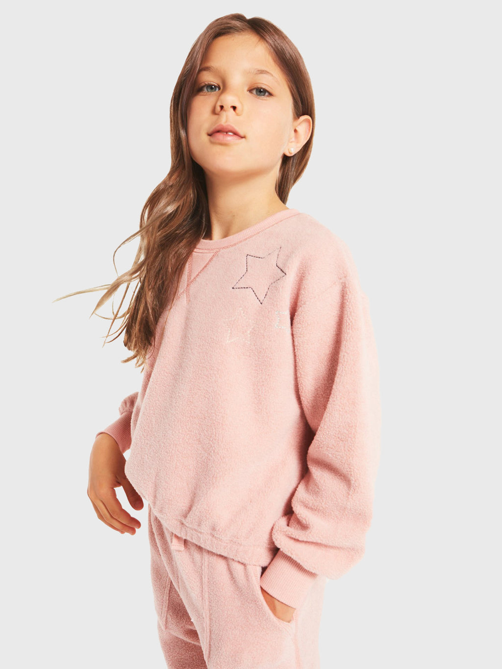 Z Supply Girls' Logan Fleece Sweater - Saint Bernard