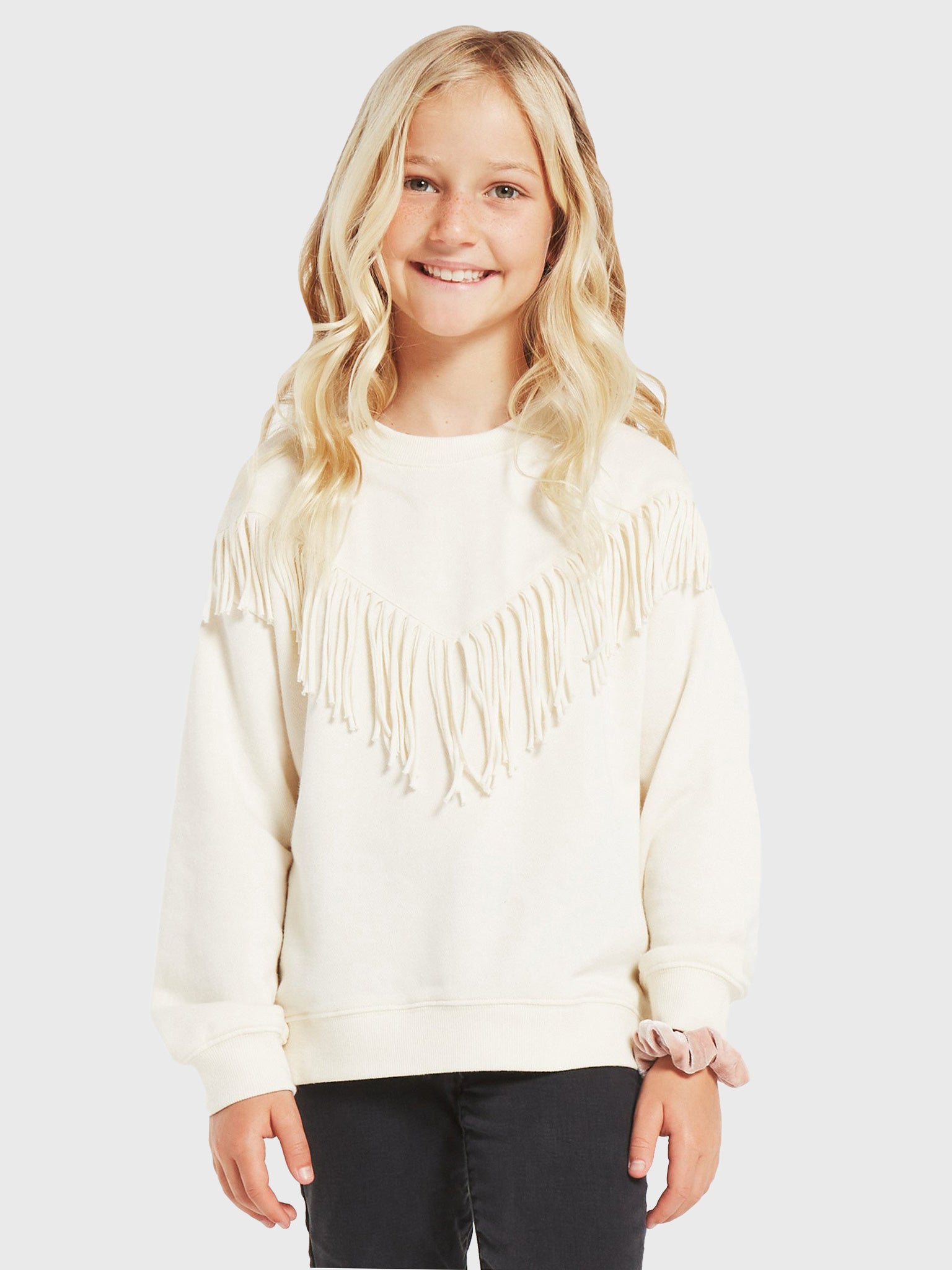 Z Supply Girls' River Fringe Top - Saint Bernard