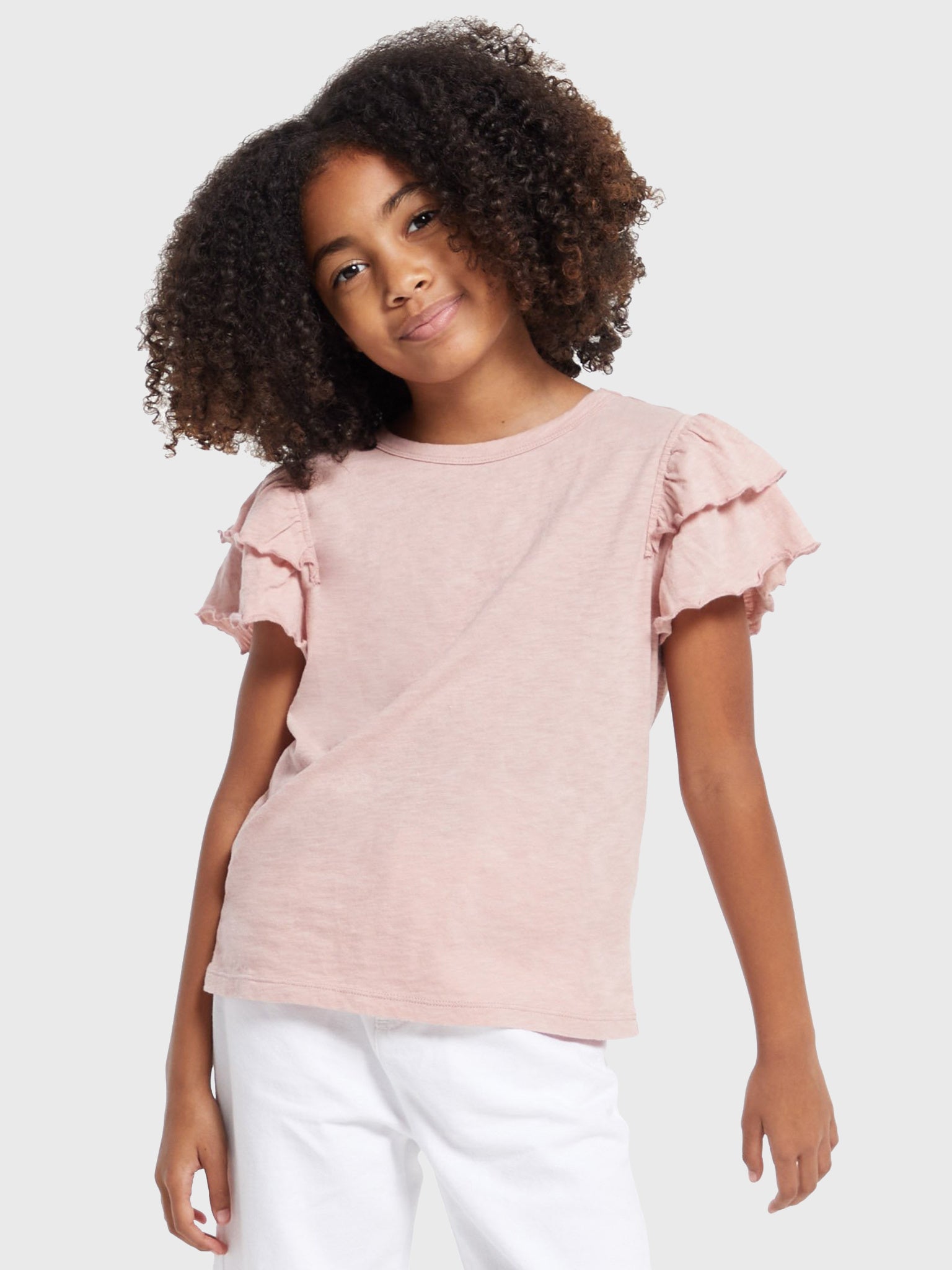Z Supply Girls’ Lila Ruffle Shirt - Saint Bernard