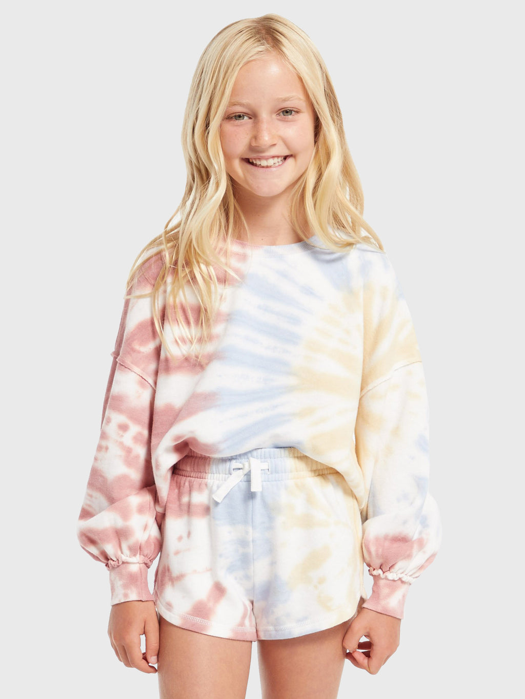 Z Supply Girls’ Mayori Tie-Dye Pullover - Saint Bernard