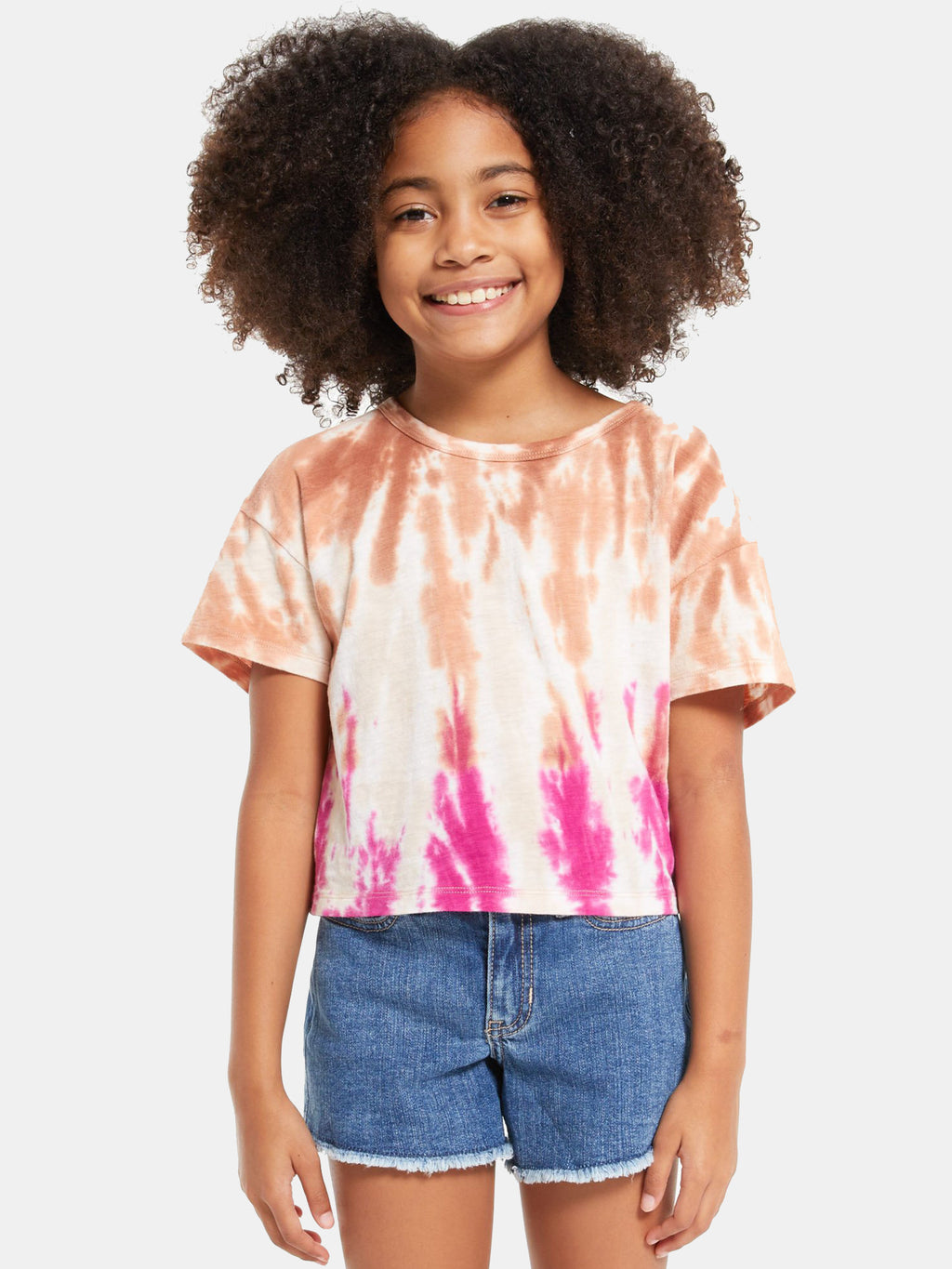 Z Supply Girls’ Nattie Tie-Dye Tee - Saint Bernard