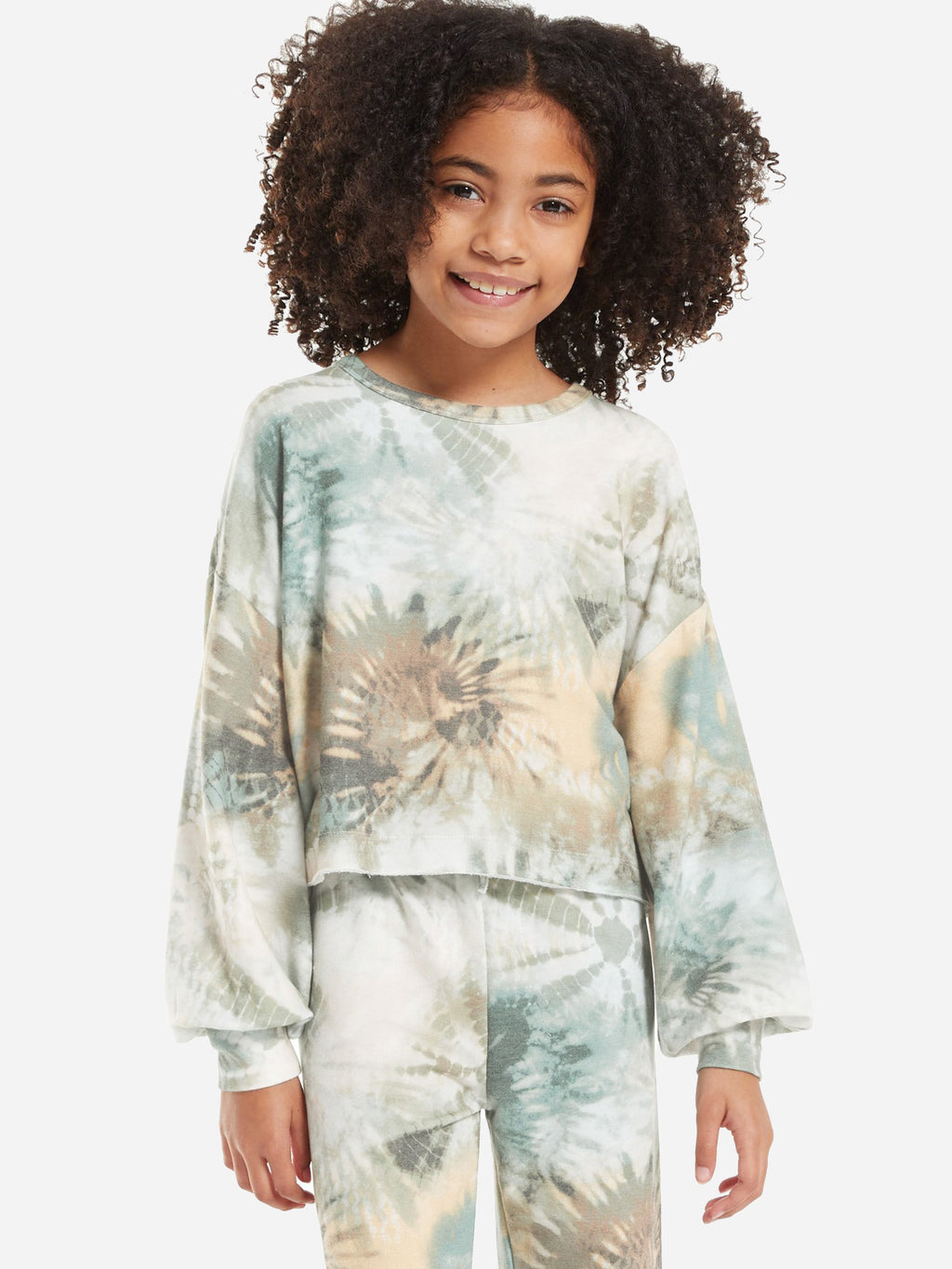 Z Supply Girls' Aqua Tie-Dye Sweatshirt - Saint Bernard