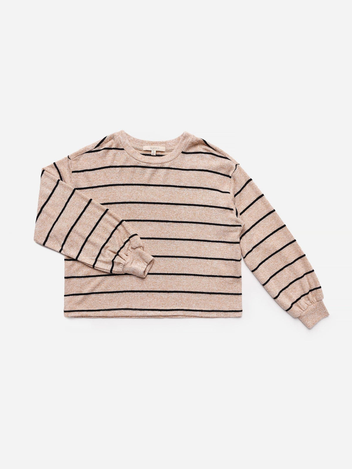 Z Supply Girls' Mira Stripe Marled Top - Saint Bernard
