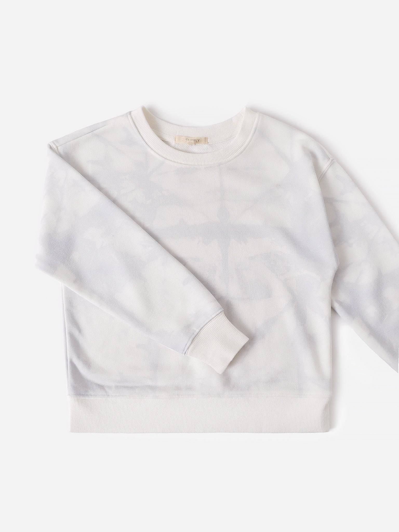 Z Supply Girls' Noa Batik Sweatshirt - Saint Bernard