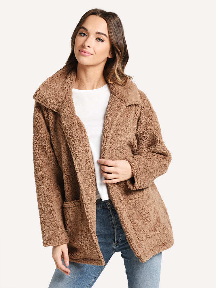 Z Supply The Sherpa Teddy Bear Coat - Saint Bernard