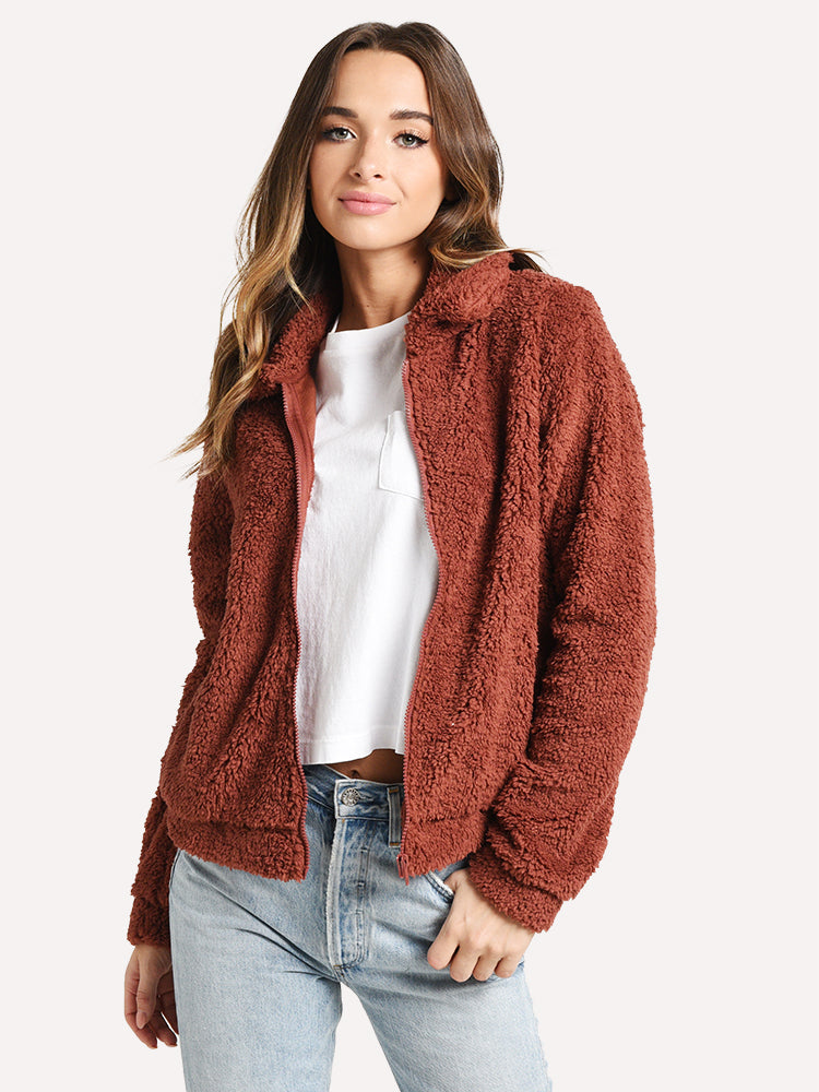 Z Supply Sherpa Cropped Jacket - Saint Bernard