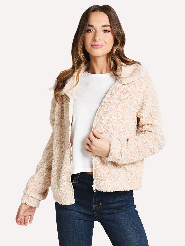 Z Supply Sherpa Cropped Jacket - Saint Bernard