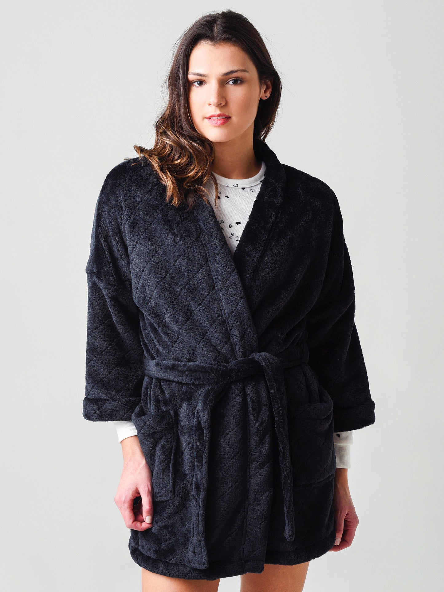 Z Supply Women's Luxe Quilted Kimono Robe