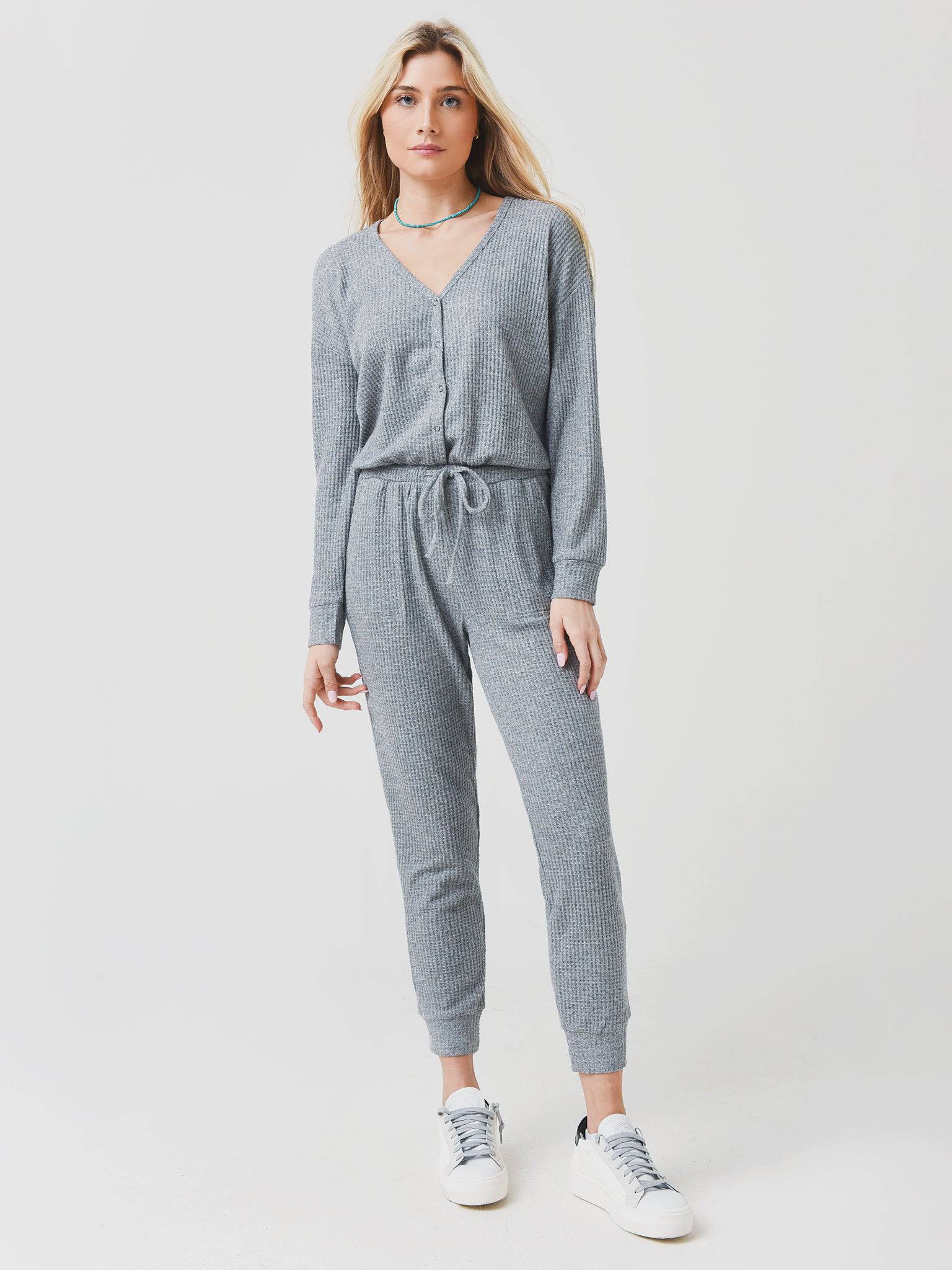 Z Supply Women's Unwind Thermal Jumpsuit - Saint Bernard