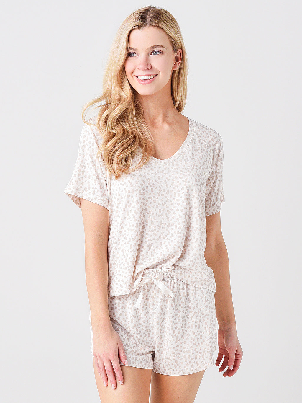 Z Supply Women's Lay low Leopard V-Neck Top - Saint Bernard