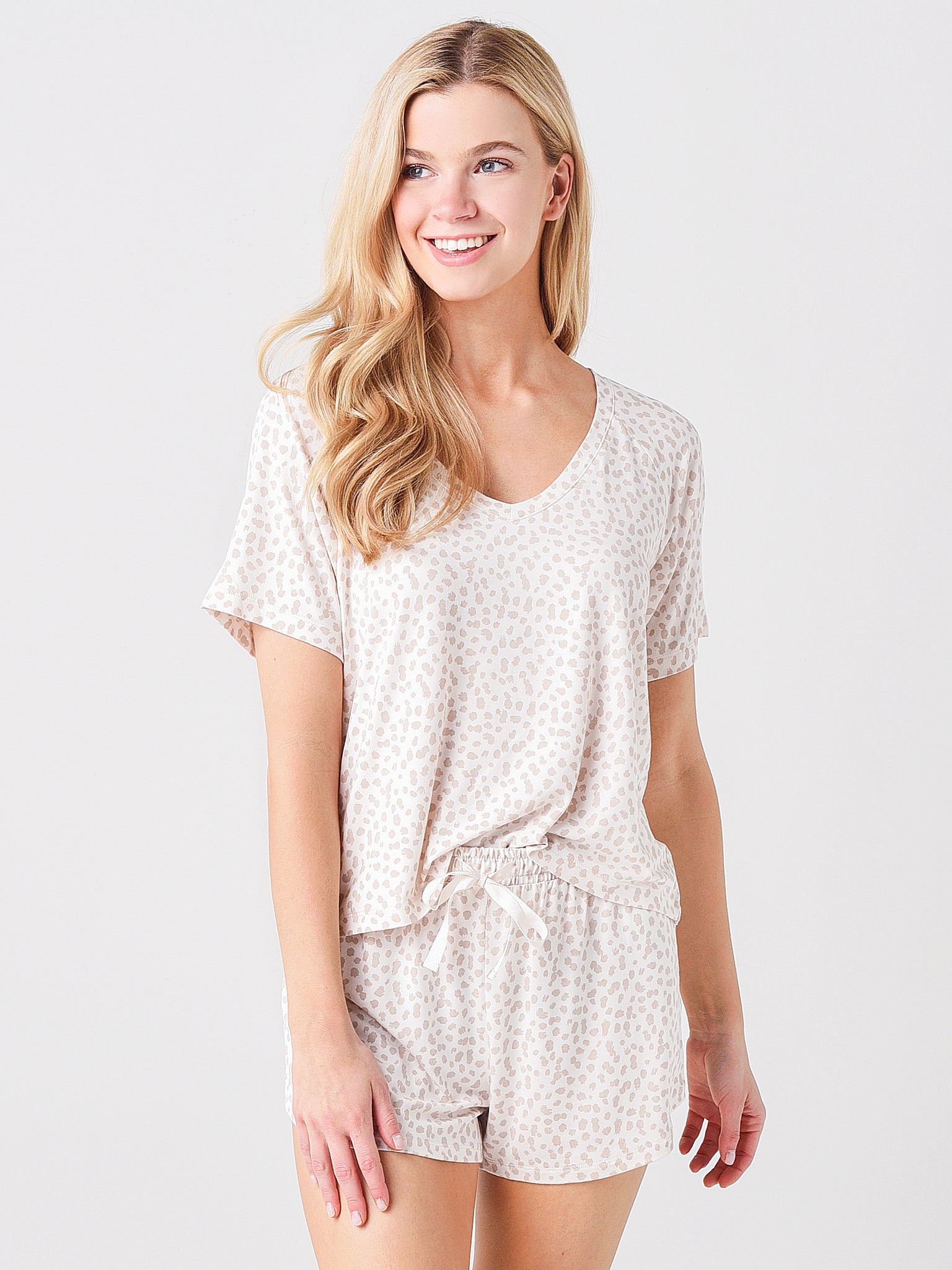 Z Supply Women's Lay low Leopard V-Neck Top - Saint Bernard