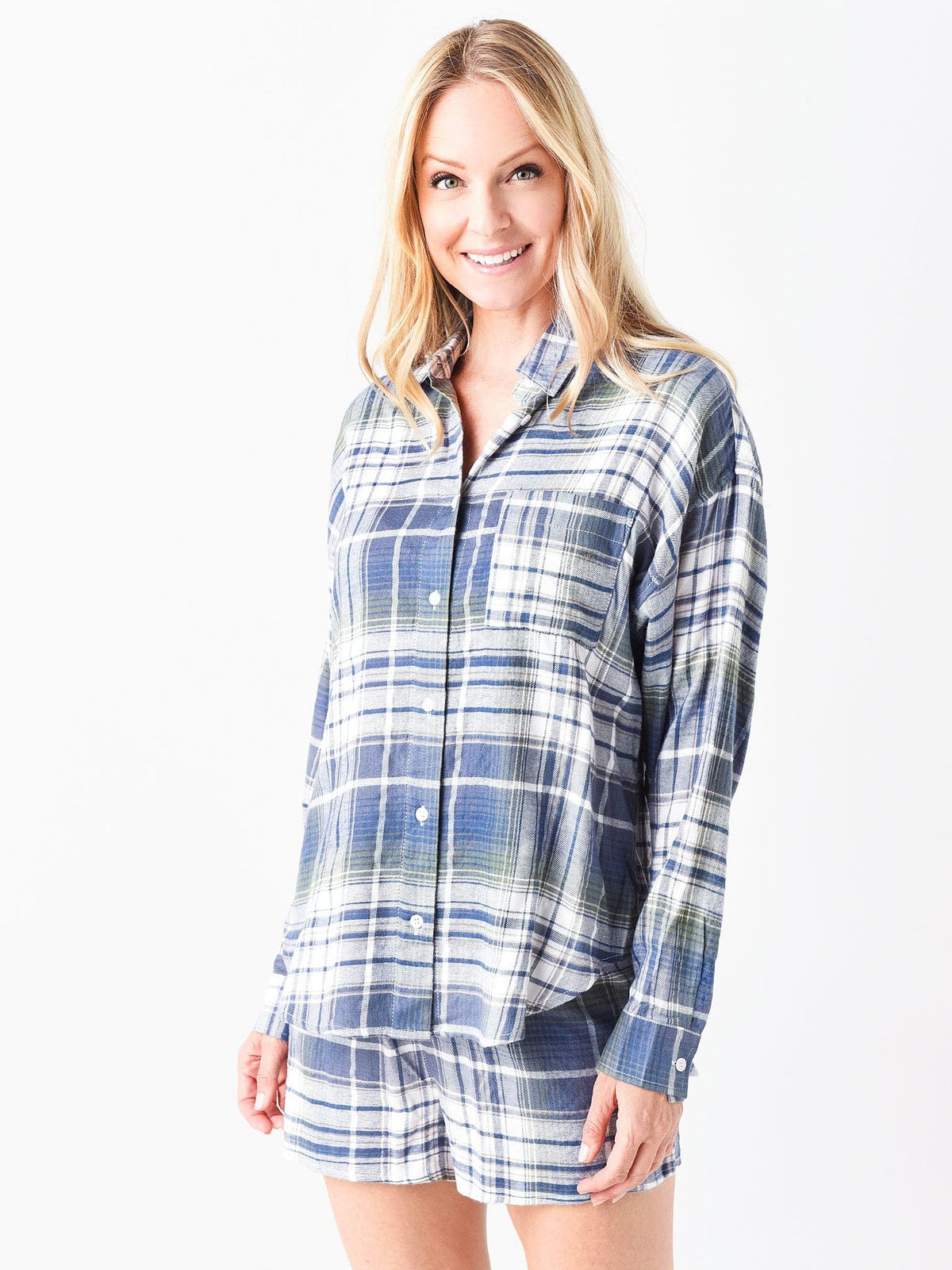 Z Supply Women's Road Trip Plaid Flannel Shirt - Saint Bernard