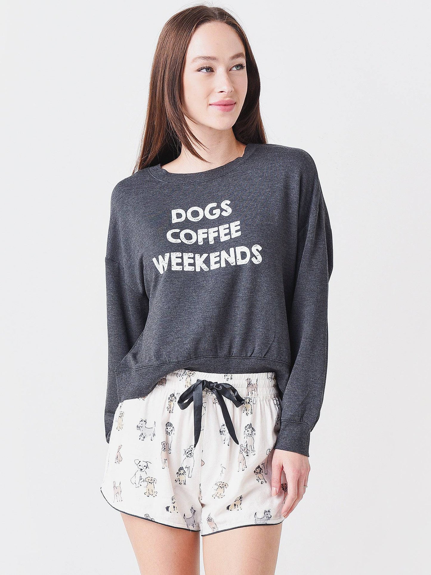 Z Supply Women's Elle Dog Sweatshirt - Saint Bernard
