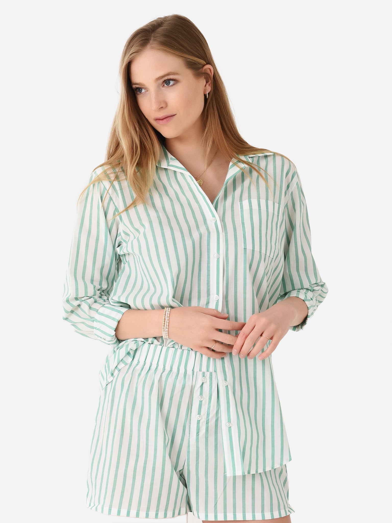 Z Supply Women's Poolside Stripe Shirt Saint Bernard