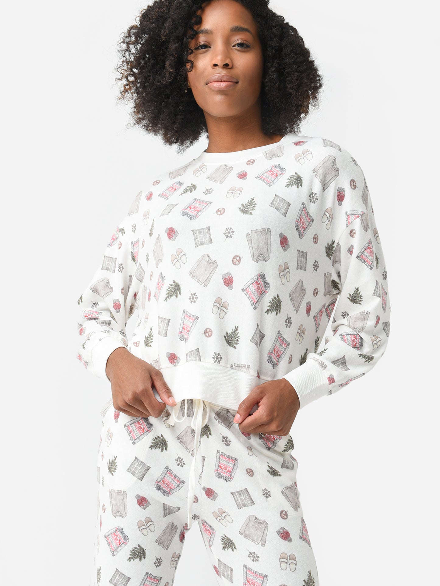 Z Supply Women's Elle Cozy Vibes Long Sleeve Top - Saint Bernard