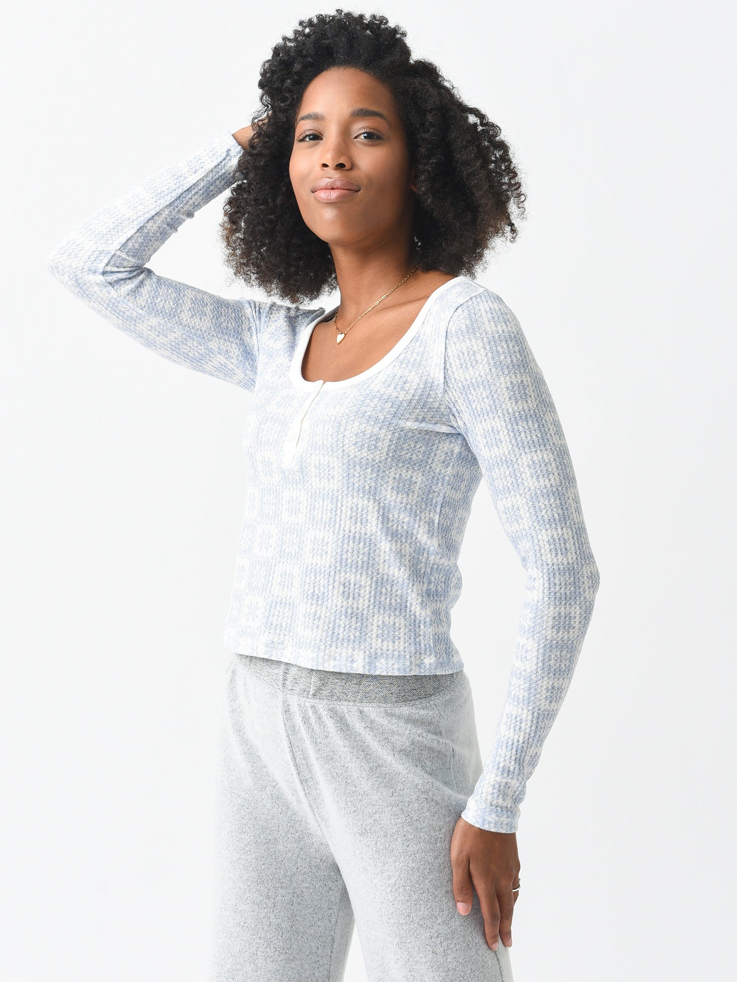 Z Supply Women's Fireside Fair Isle Long Sleeve Top - Saint Bernard