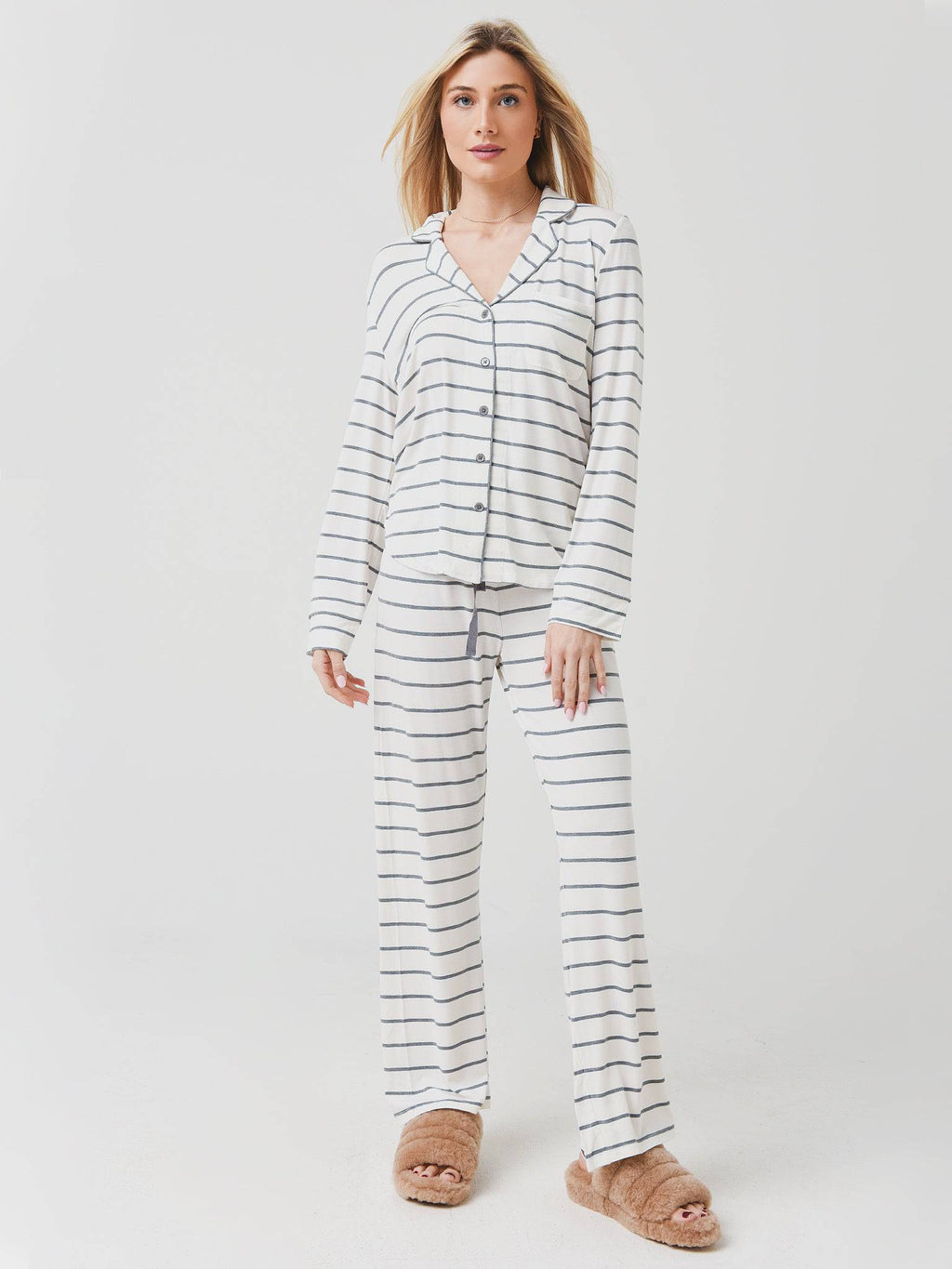 Z Supply Women's Softest Stripe Pajama Set - Saint Bernard