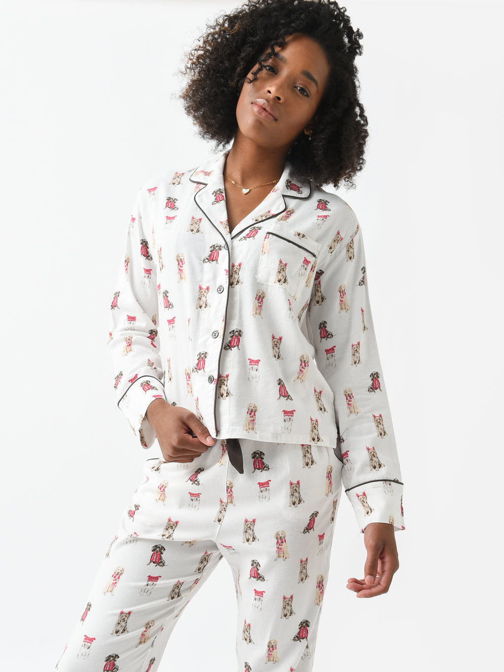 Z Supply Women's Sleep All Day Pup PJ Set - Saint Bernard