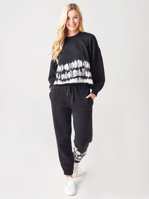 Z Supply Women's Selene Stripe Tie-Dye Fleece Jogger