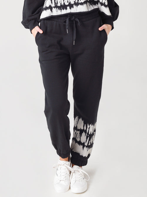 Z Supply Women's Selene Stripe Tie-Dye Fleece Jogger
