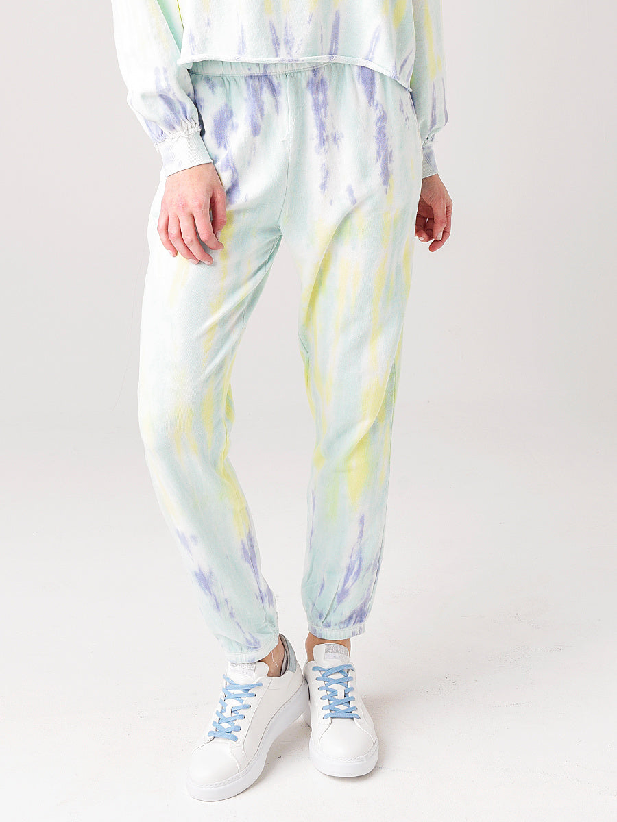 Z Supply Women's Atlas Boyfriend Sorbet Skies Tie-Dye Jogger - Saint Bernard