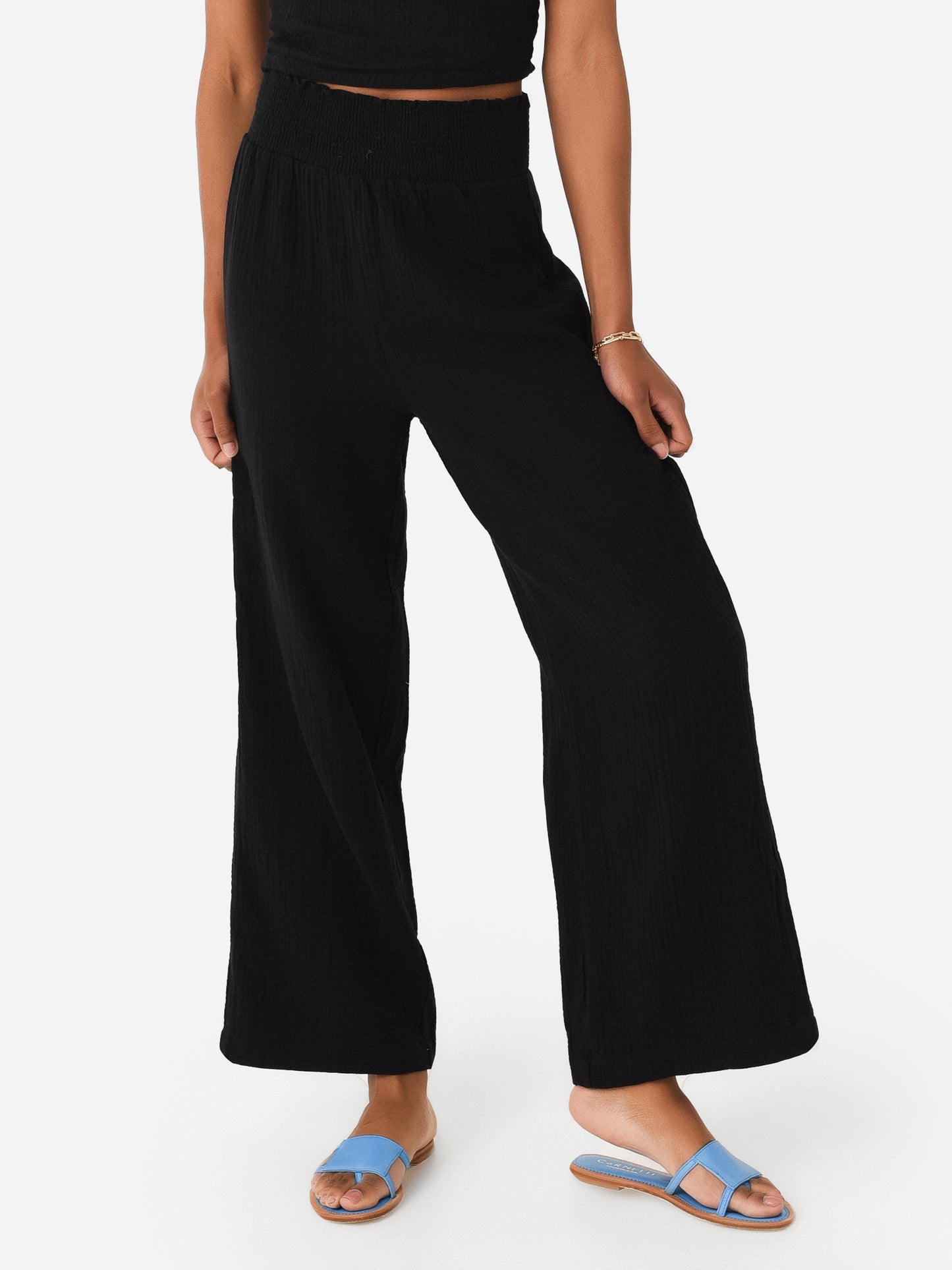 Z Supply Women's Cassidy Gauze Full Length Pant - Saint Bernard