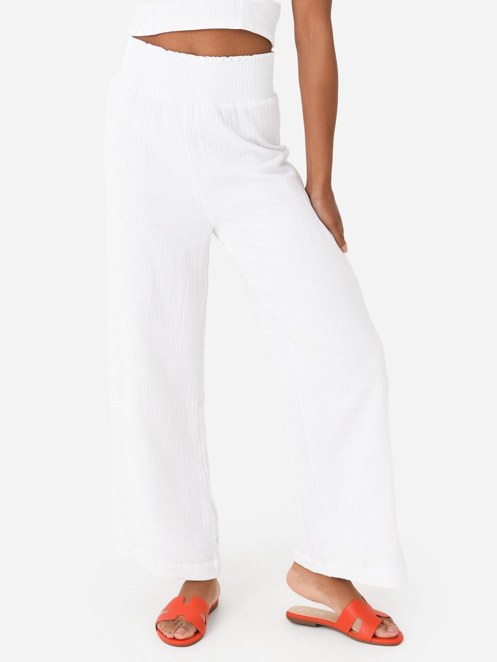 Z Supply Women's Cassidy Gauze Full Length Pant - Saint Bernard