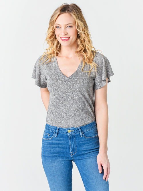 Z Supply Women's The Triblend Flutter V-Neckline Tee
