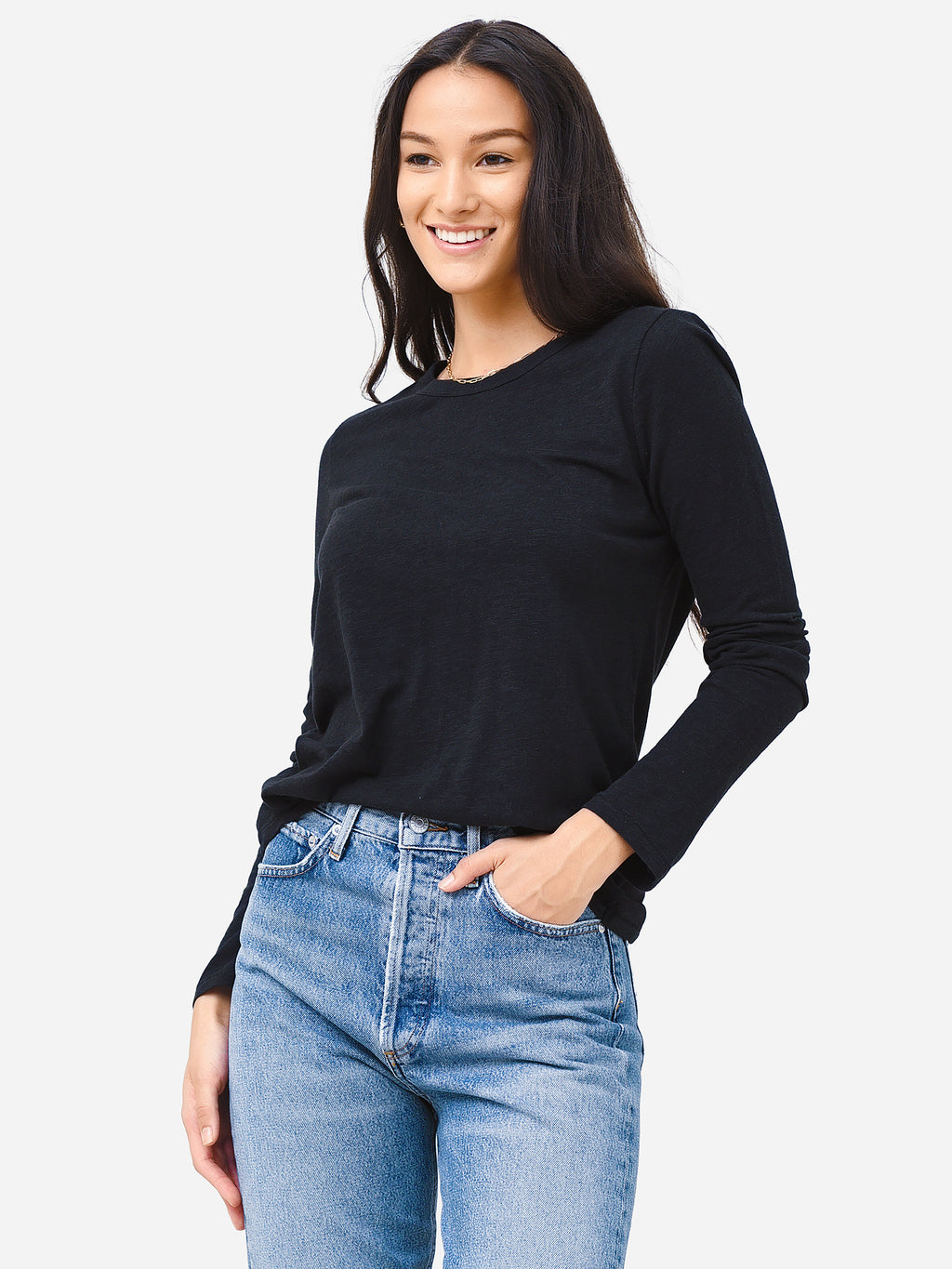 Z Supply Women's Everyday Brushed Slub Long Sleeve Top - Saint Bernard