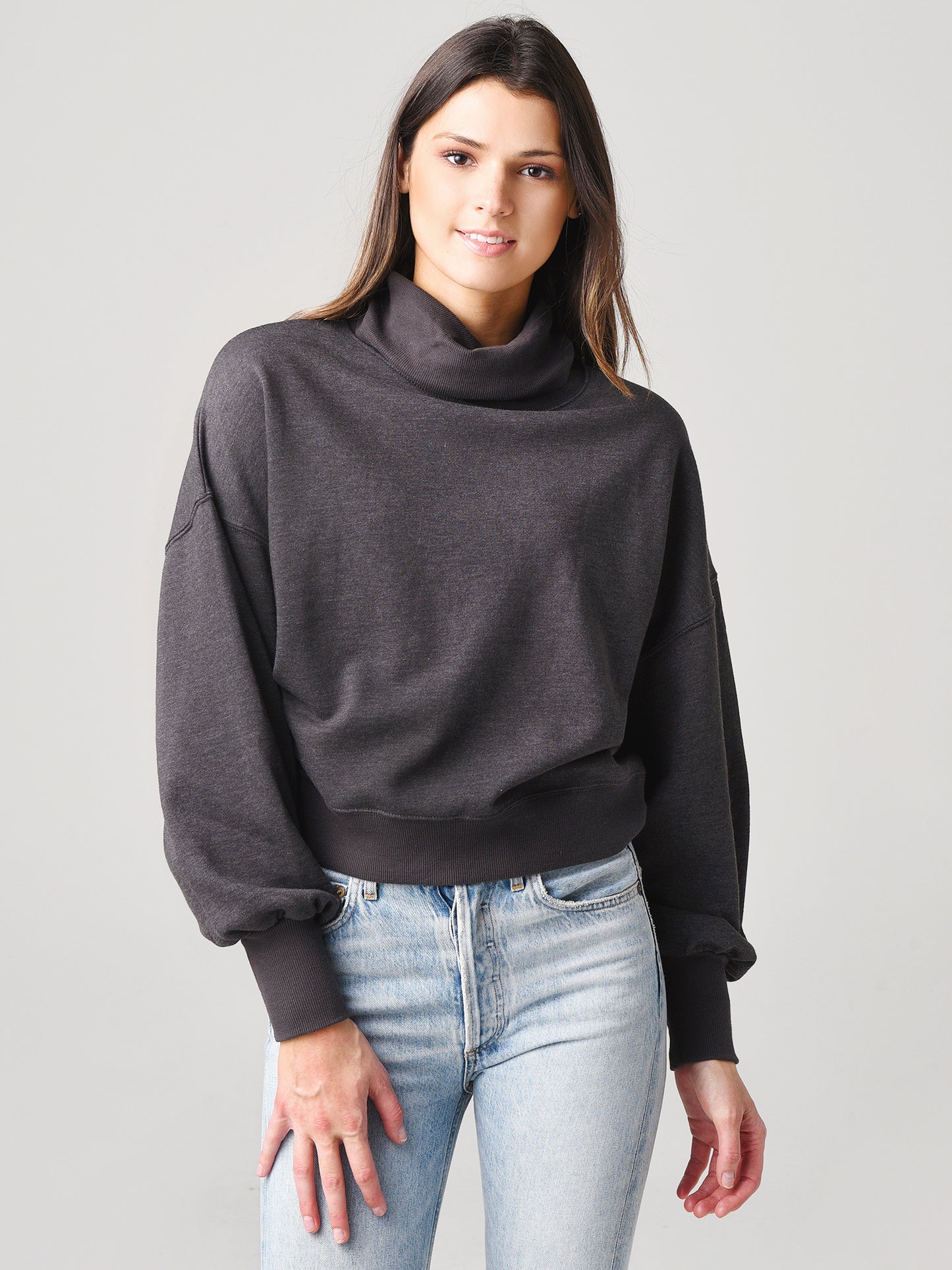 Z Supply Women's Ellis Mock Pullover Sweatshirt