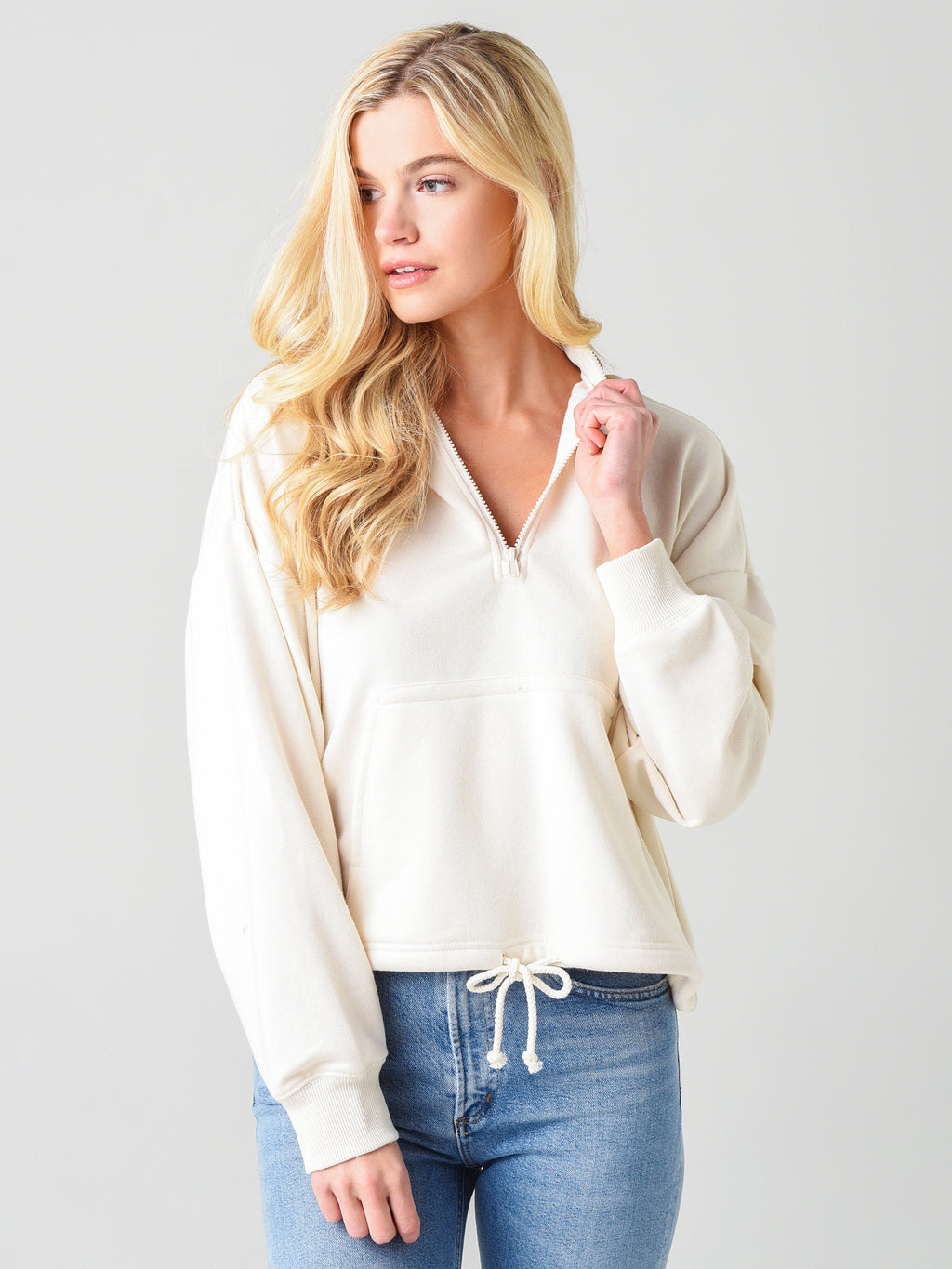 Z Supply Ariel Loop Terry Hoodie - Saint Bernard
