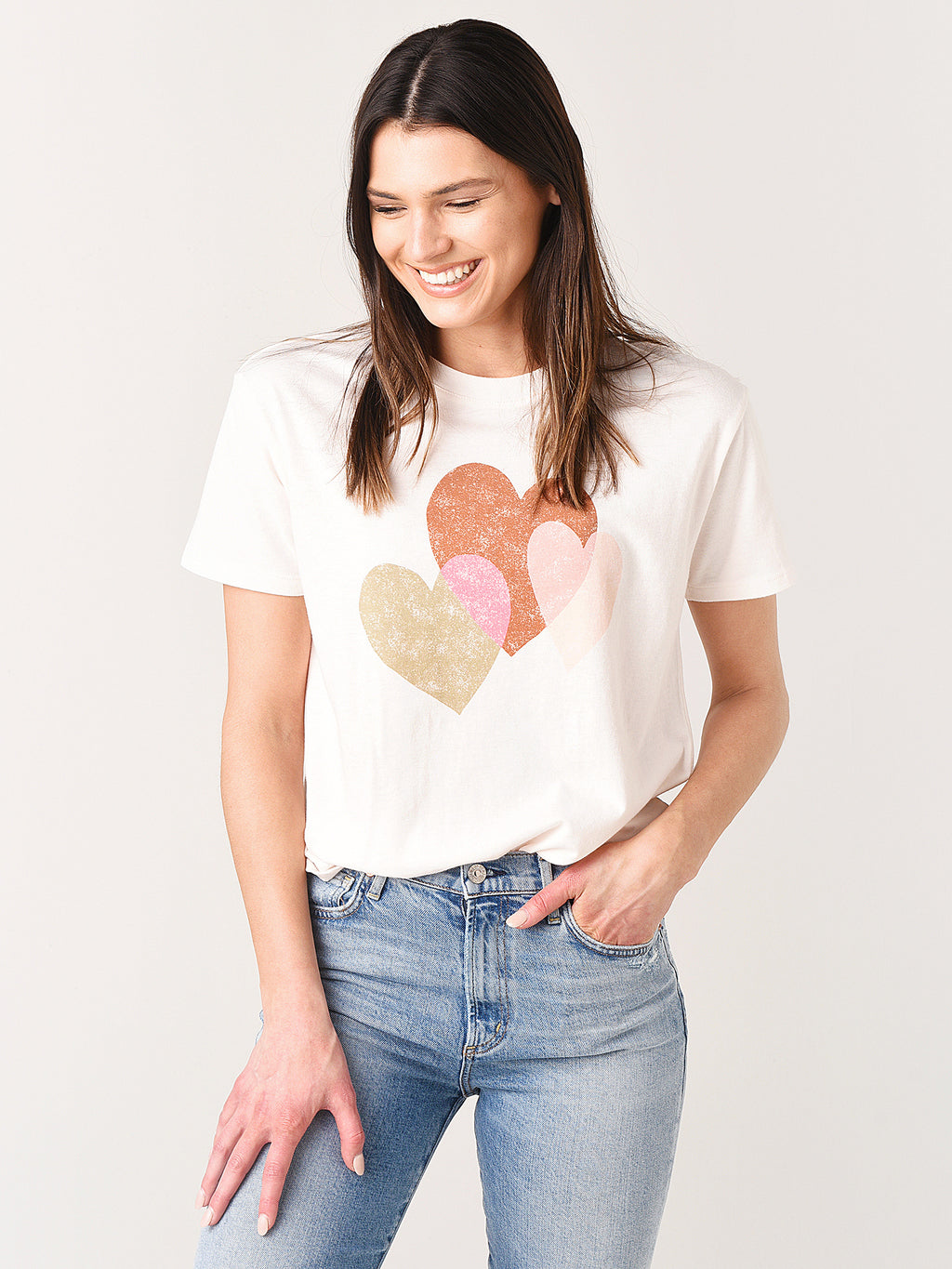 Z Supply Women's All My Heart Tee - Saint Bernard