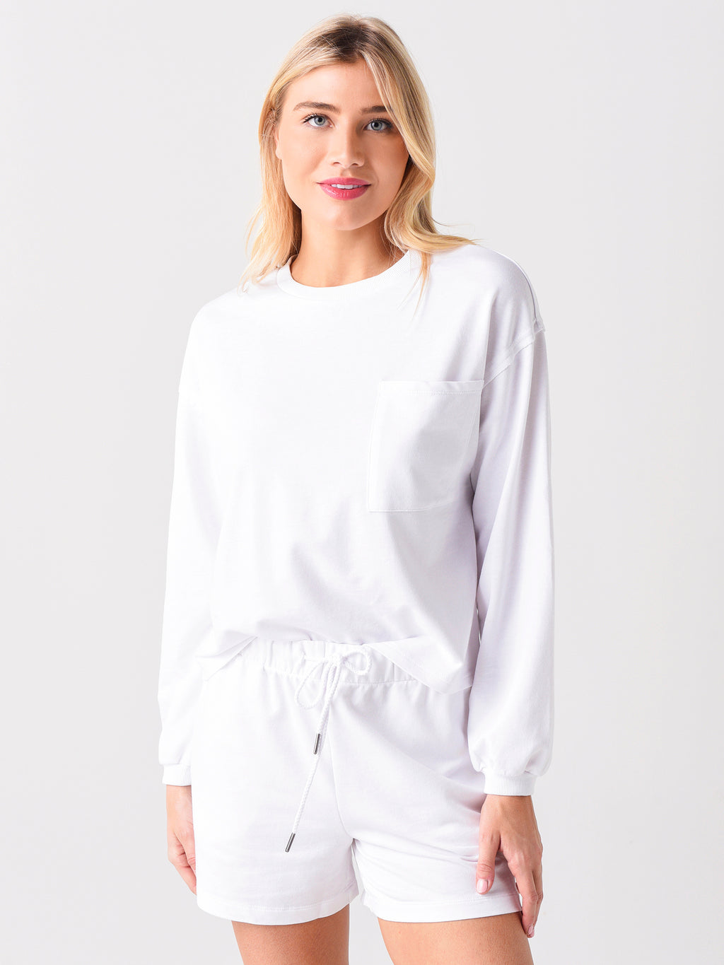 MIKI TERRY LONG SLEEVE TOP - Saint Bernard