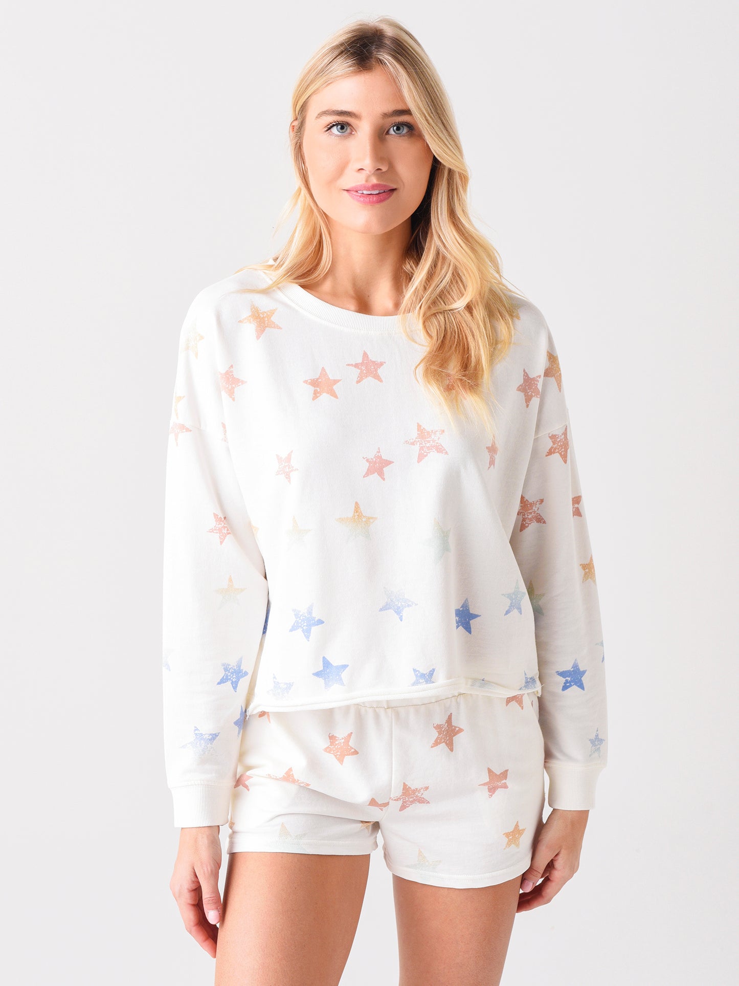 Z Supply Women's Lia Rainbow Star Sweatshirt - Saint Bernard