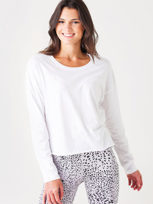 Z Supply Women's Organic Boxy Long Sleeve Crew Tee