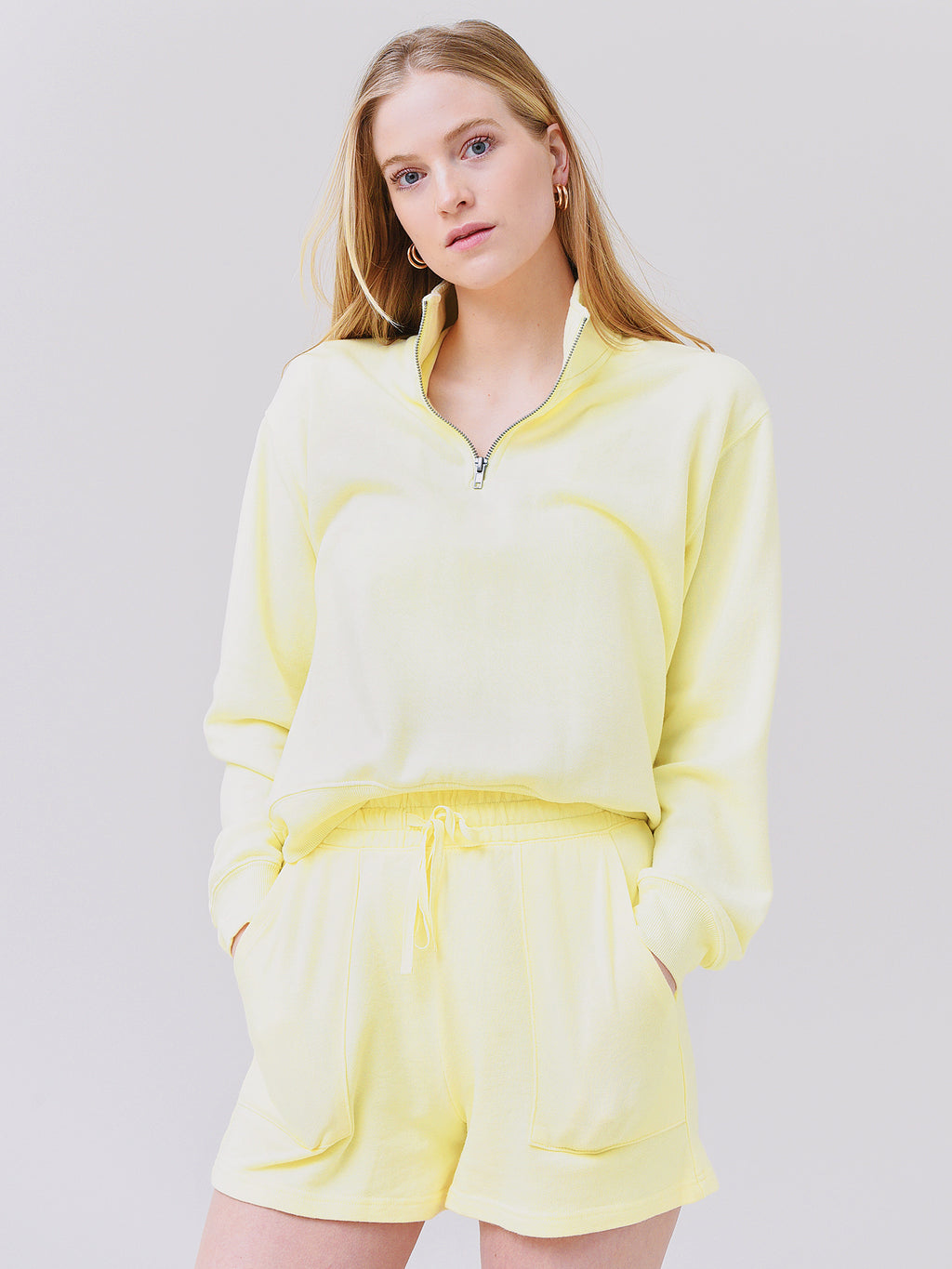 Z Supply Women's Half-Zip Sweatshirt - Saint Bernard