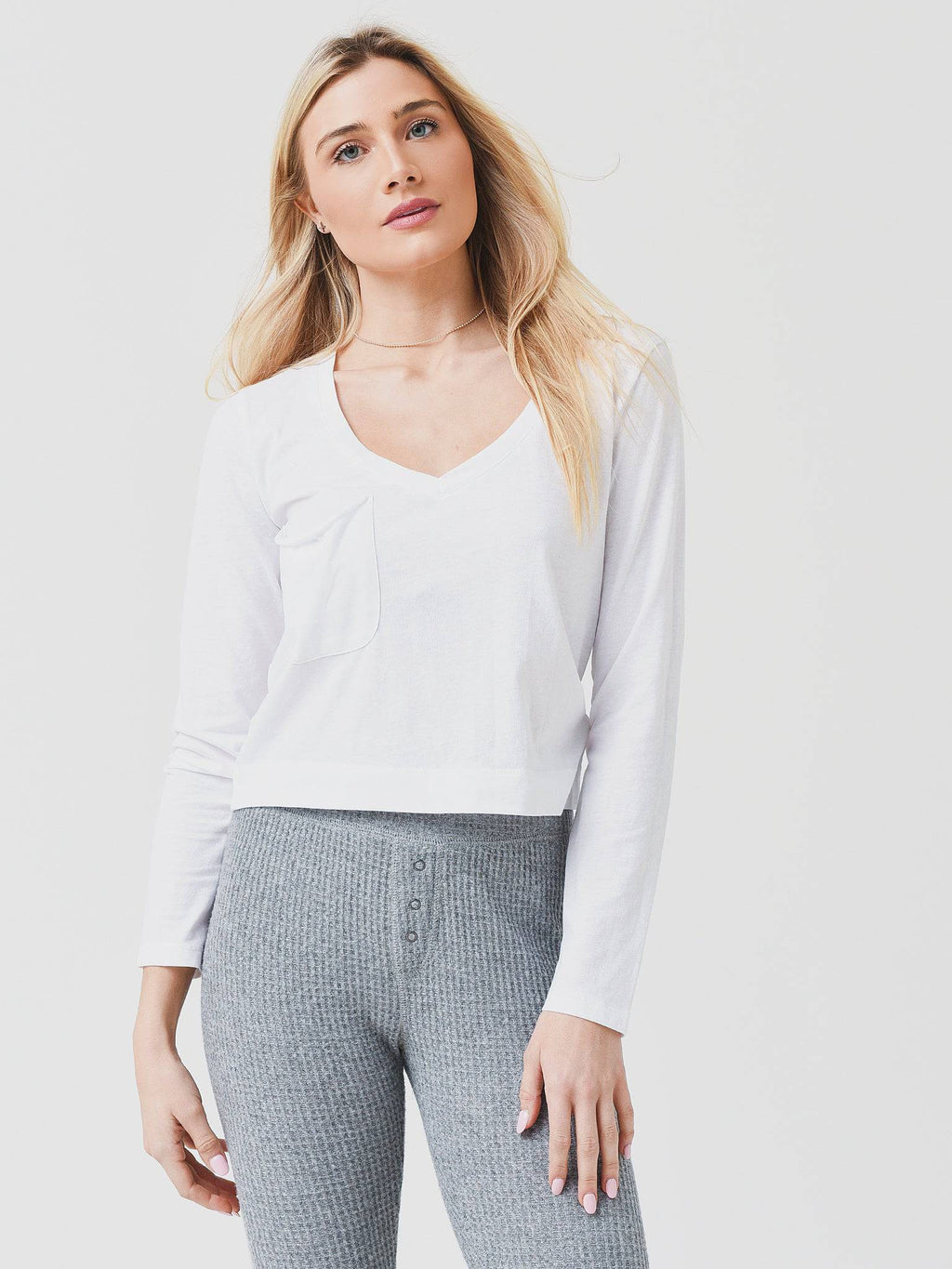 Z Supply Women's Long Sleeve Skimmer Pocket Tee - Saint Bernard