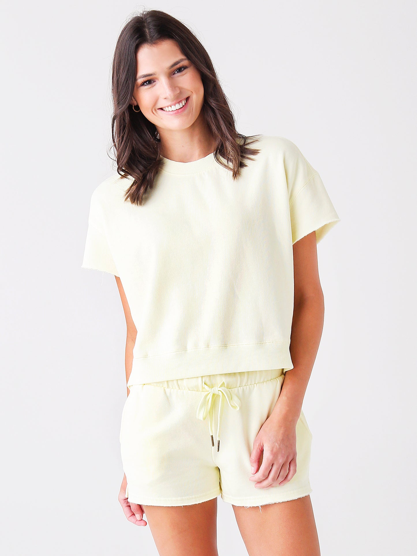 Z Supply Women's Adah Fleece Short Sleeve Top - Saint Bernard