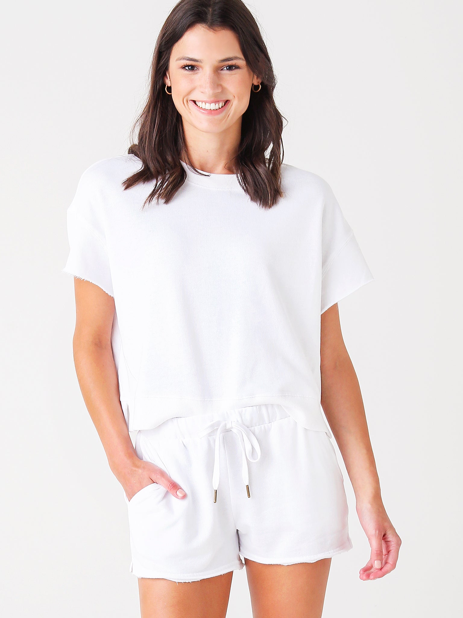 Z Supply Women's Adah Fleece Short Sleeve Top - Saint Bernard