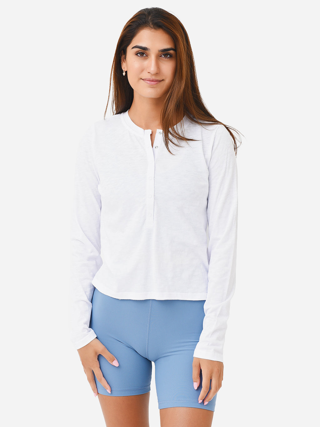 Z Supply Women's Liya Long Sleeve Slub Tee - Saint Bernard