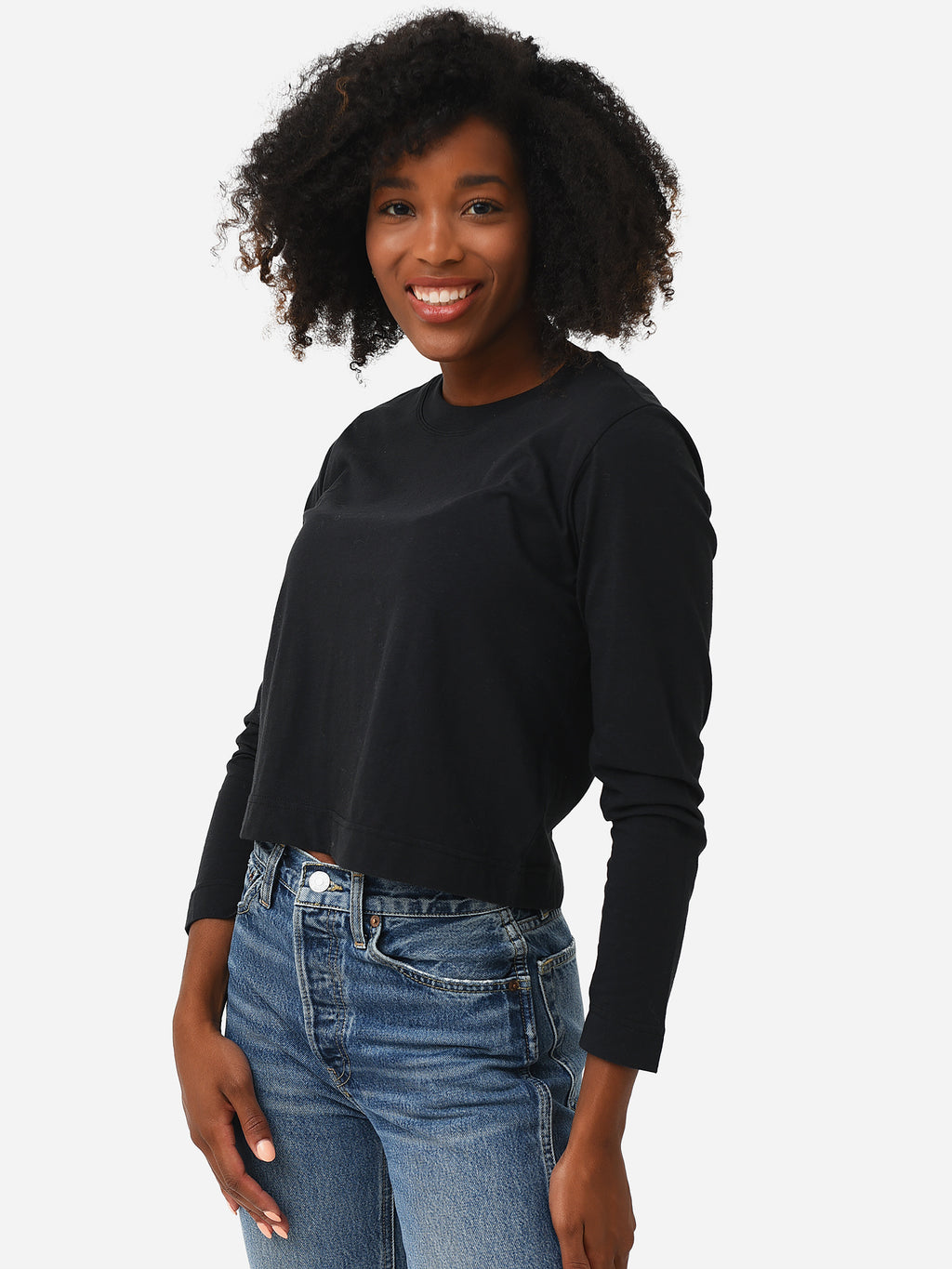 Z Supply Women's Lupita Crop Long Sleeve Top - Saint Bernard