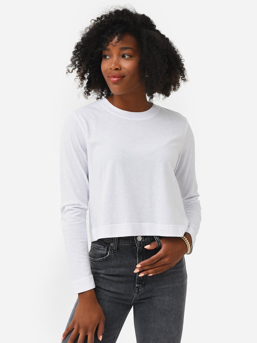 Z Supply Women's Lupita Crop Long Sleeve Top
